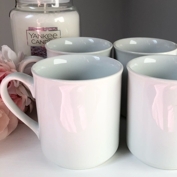 Vintage White Diner Mug Set - Picture 3 of 4